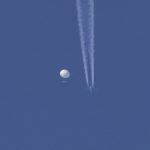 The U.S. shot down a Chinese balloon over the Atlantic Ocean on Saturday.Credit…Randall Hill/Reuters